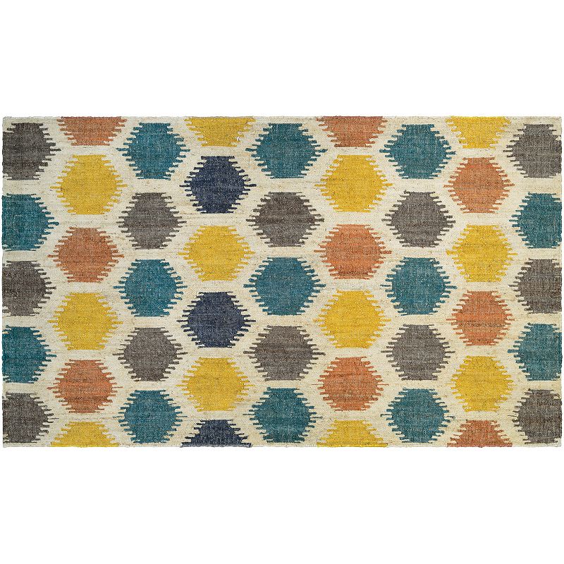 Couristan Mesquite Anson Geometric Jute Rug, Multicolor, 5X7.5 Ft