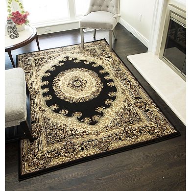 Rugs America Kerman Framed Floral Rug