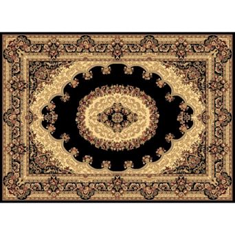 Rugs America Kerman Framed Floral Rug