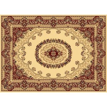 Rugs America Kerman Framed Floral Rug
