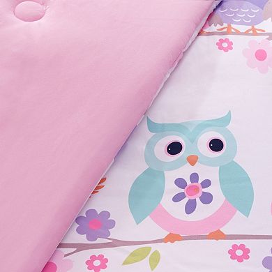 Mi Zone Kids Nocturnal Nellie Owl Comforter Set with Bed Sheets and Throw Pillow