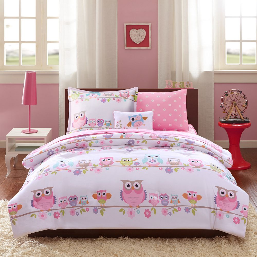 Mi Zone Kids Nocturnal Nellie Owl Comforter Set with Bed Sheets