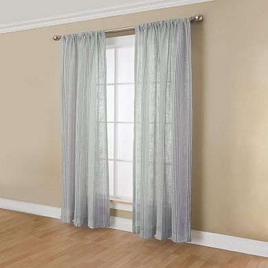 Corona 1-Panel Window Curtain Charlet Ocean Rod Pocket Window Curtain