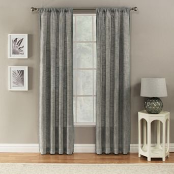 Corona Curtain 1-Panel Charlet Ocean Rod Pocket Window Curtain