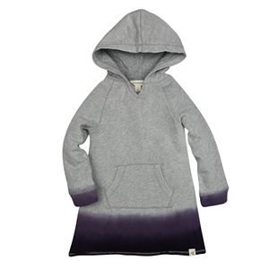 Baby Girl Burt's Bees Baby Organic Dip-Dye Loose Fit Pique Hoodie