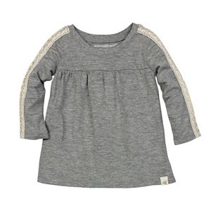 Baby Girl Burt's Bees Baby Organic Crochet Sleeve Tee