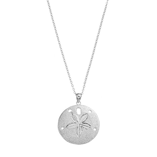 Sand dollar pendant deals silver