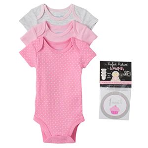 Baby Girl Vitamins Baby 3-pk. Bodysuit & Sticker Set