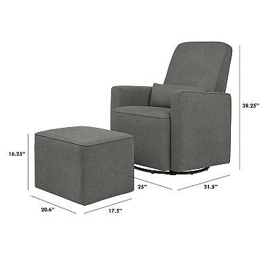 DaVinci Olive Glider Chair & Ottoman Set 