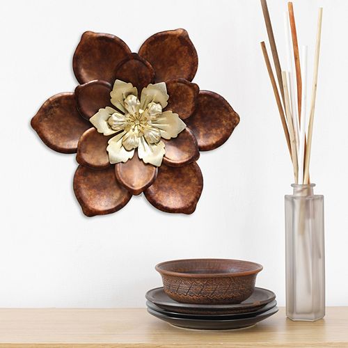 Stratton Home Decor Whimsical Flower Metal Wall Decor