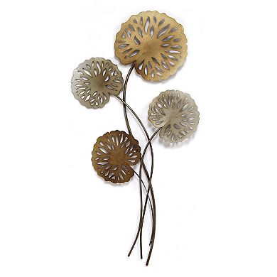 Stratton Home Decor Water Lilies Metal Wall Decor