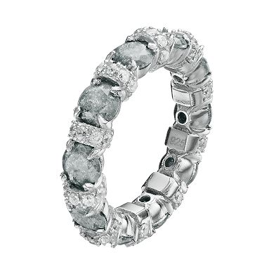 Argento Bella Sterling Silver Cubic Zirconia Eternity Ring