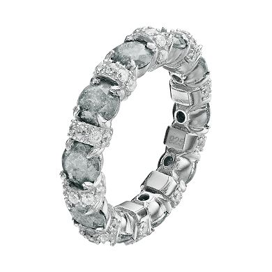 Sterling Silver Cubic Zirconia Eternity Ring