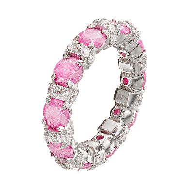 Argento Bella Sterling Silver Cubic Zirconia Eternity Ring