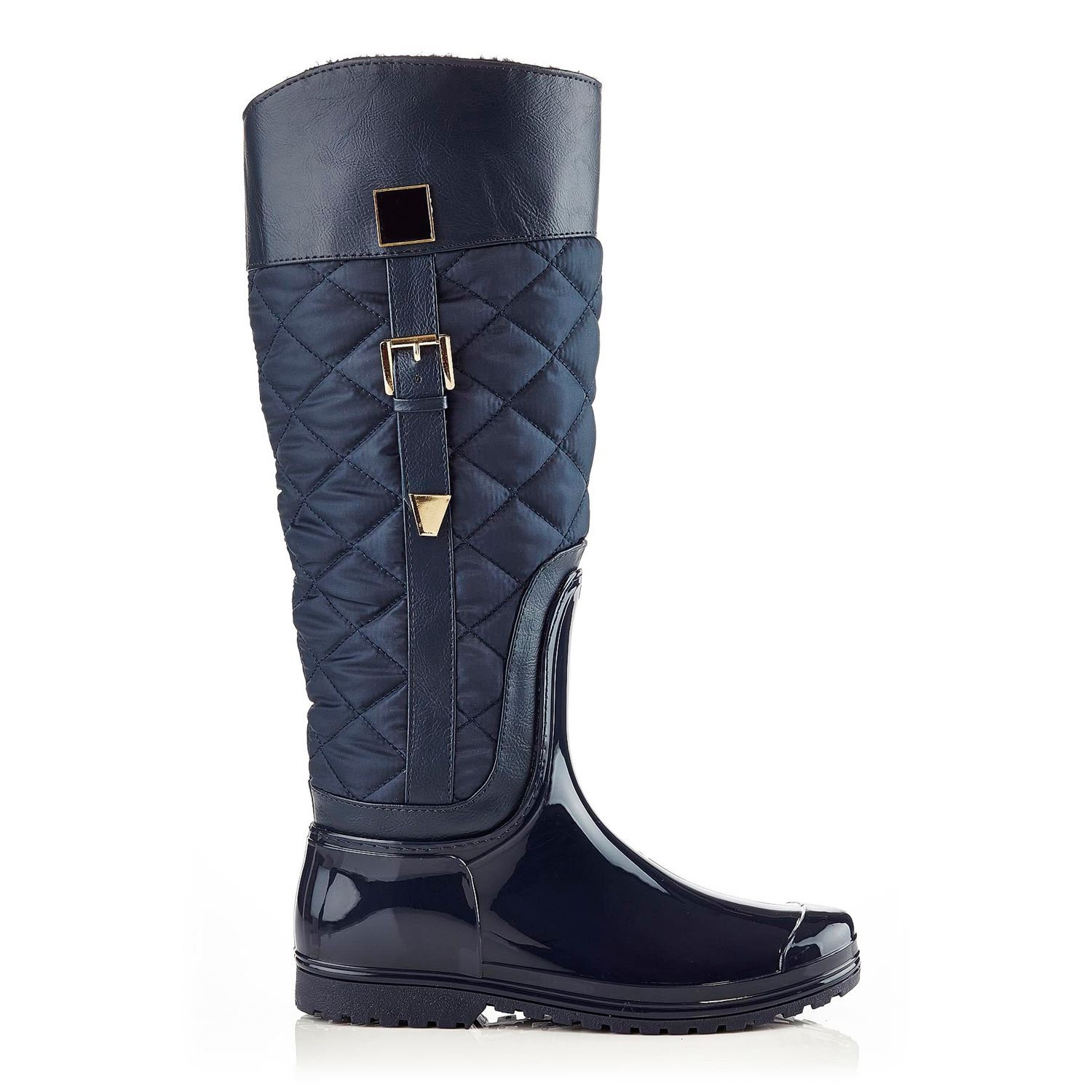 quilted rain boots