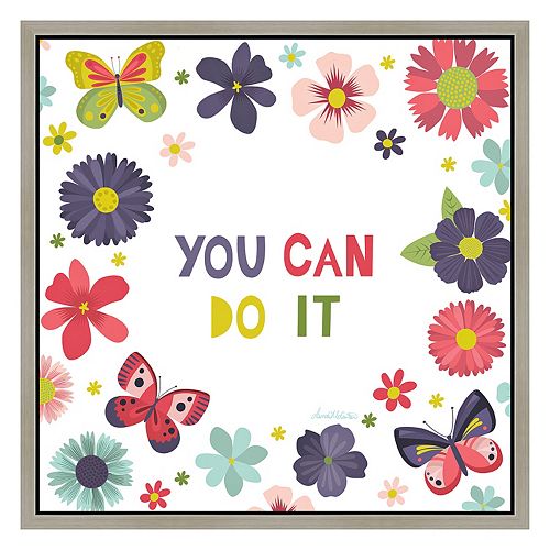 “You Can Do It” Framed Canvas Wall Art