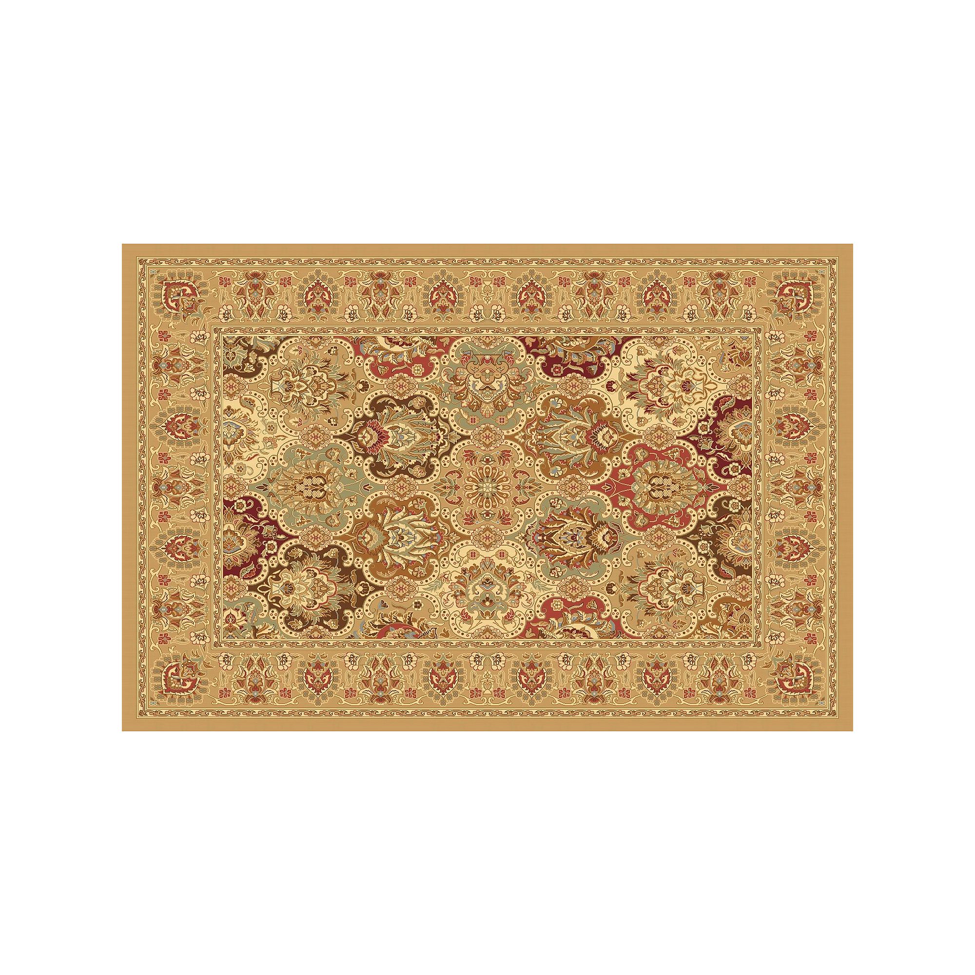 Rugs America New Vision Panel Framed Floral Rug, Berber Pink