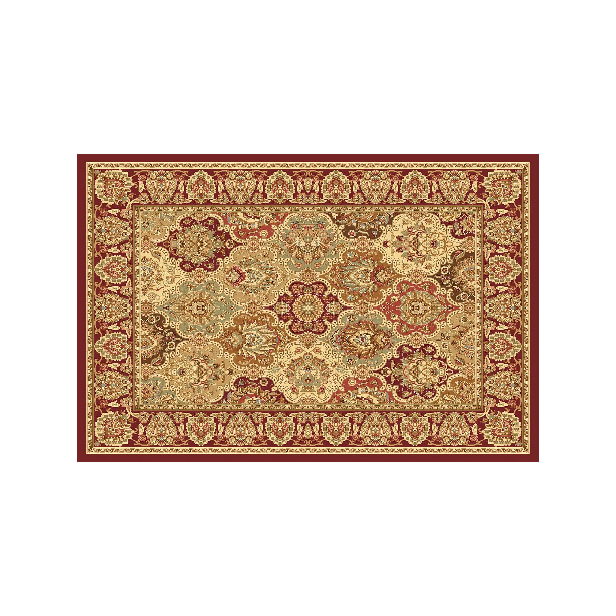 Rugs America New Vision Panel Framed Floral Rug, Red