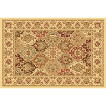 Rugs America New Vision Panel Framed Floral Rug