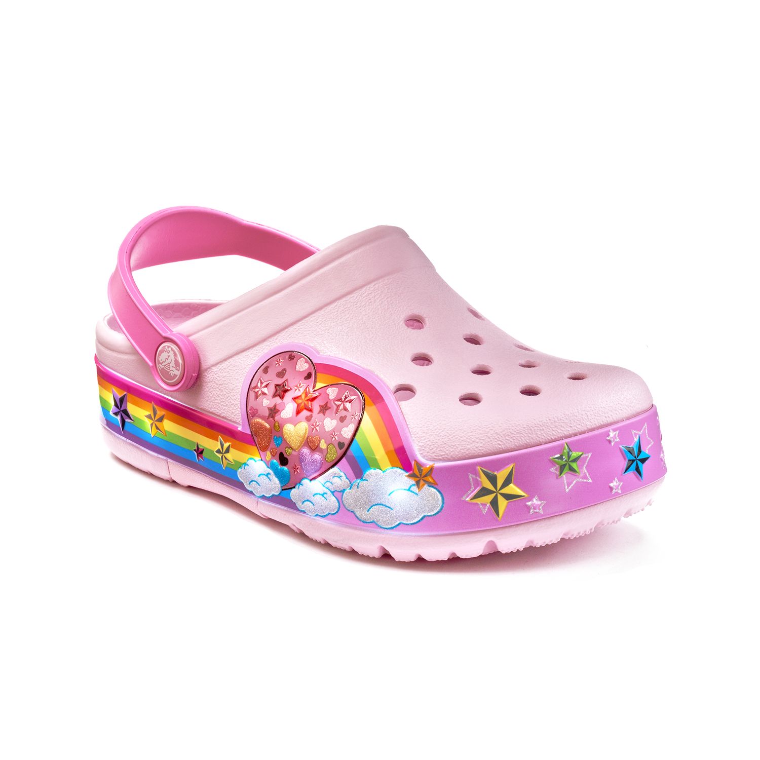 light rainbow crocs