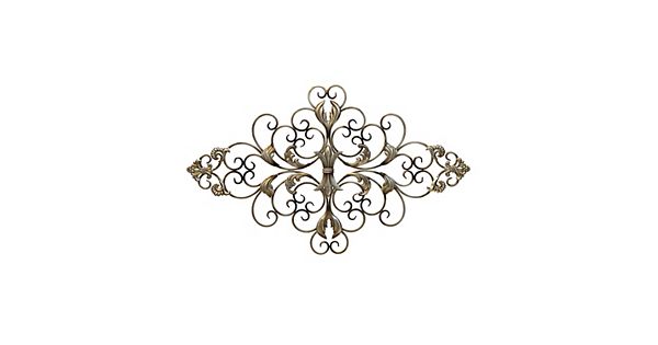 Stratton Home Decor Ornate Scroll Metal Wall Decor