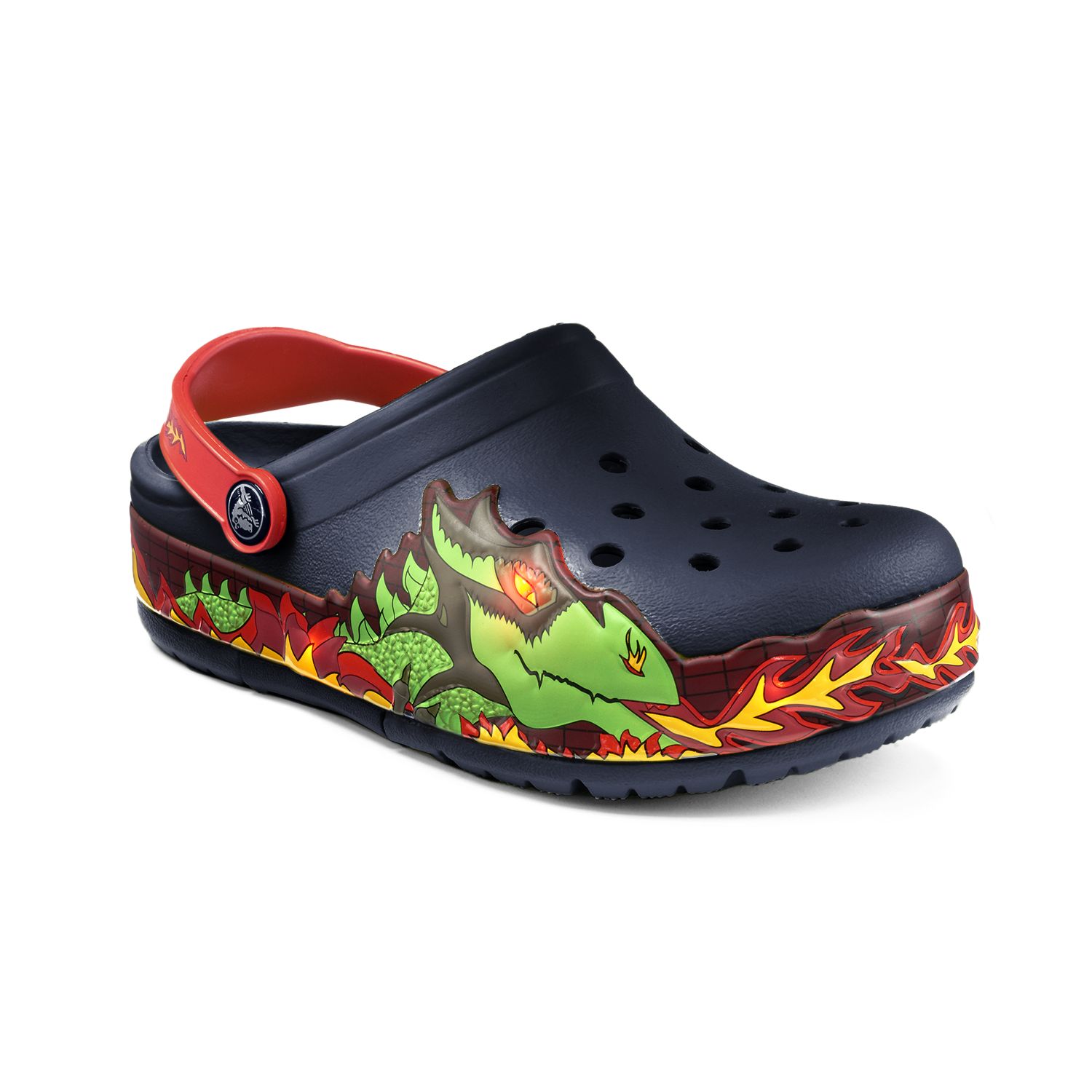 crocs with fire