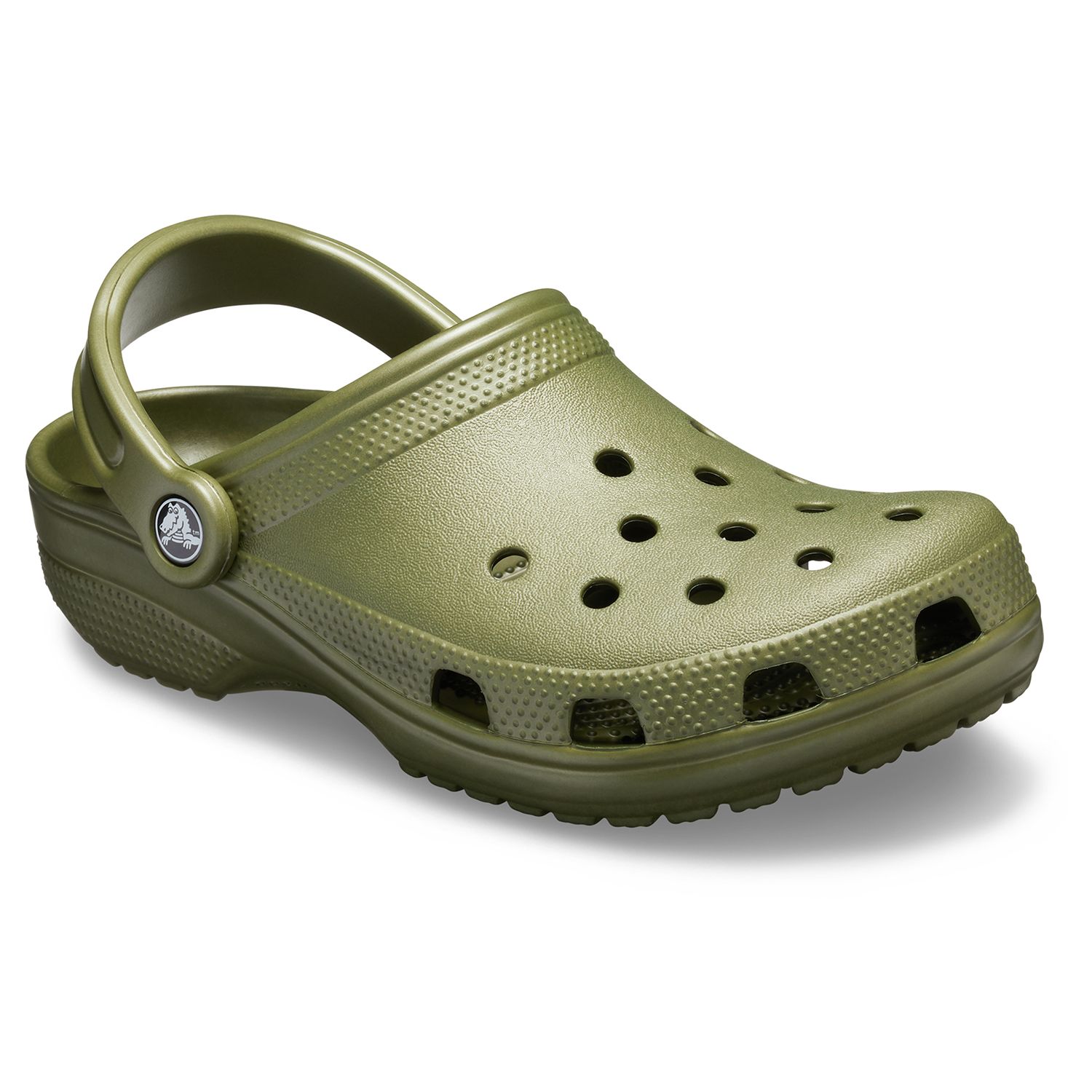 military green crocs
