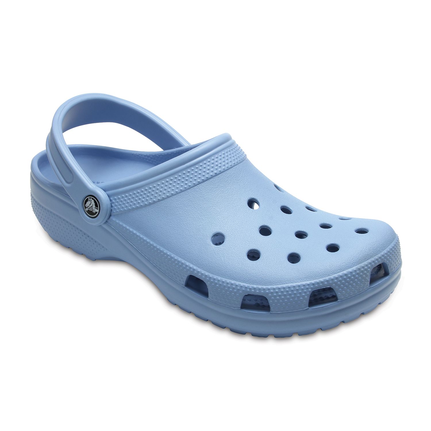 blue and grey crocs