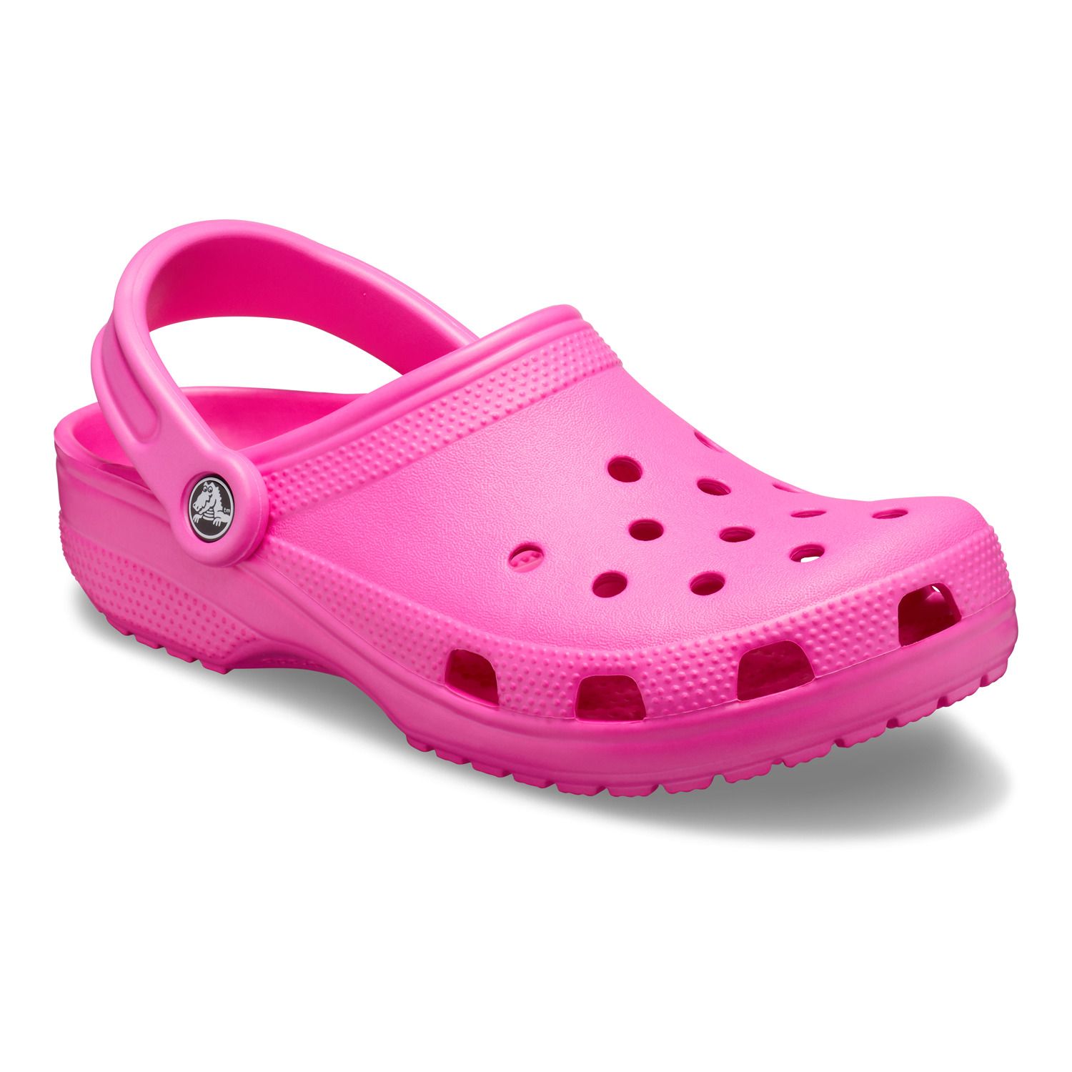 furry crocs pink