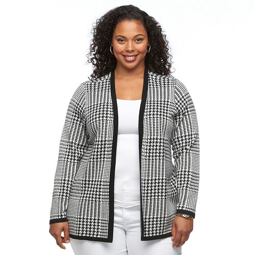 Plus Size Croft & Barrow® Essential Solid Open-Front Cardigan