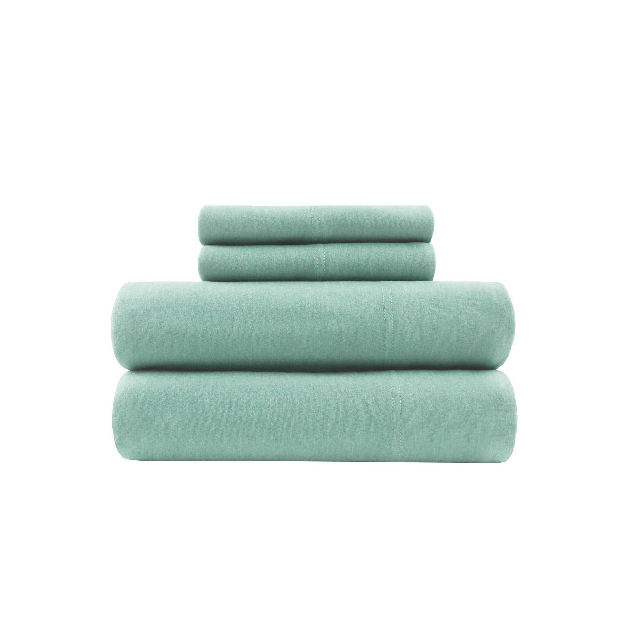 Intelligent Design Cotton Blend Jersey Knit Sheet Set, Blue