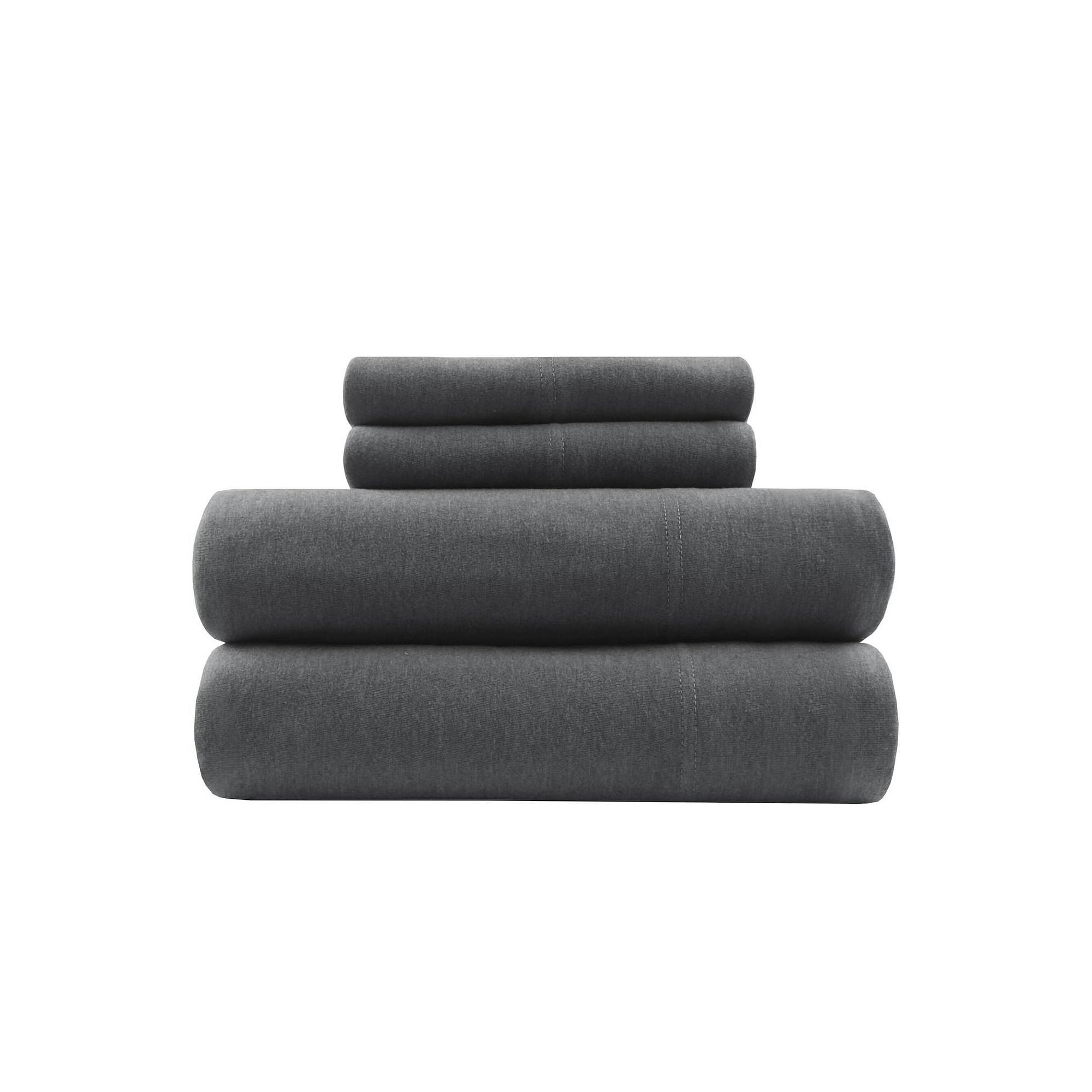 Intelligent Design Cotton Blend Jersey Knit Sheet Set, Gray