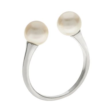 PearLustre by Imperial Sterling Silver Freshwater Cultured Pearl Open Ring
