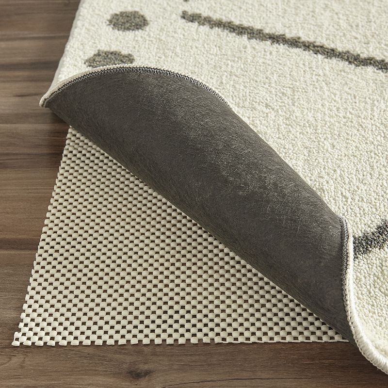 Mohawk Home 4 x 6 1/8 Low Profile Non Slip Rug Pad Felt + Rubber Gripper,  Great For High Traffic Areas -Safe For All Floors