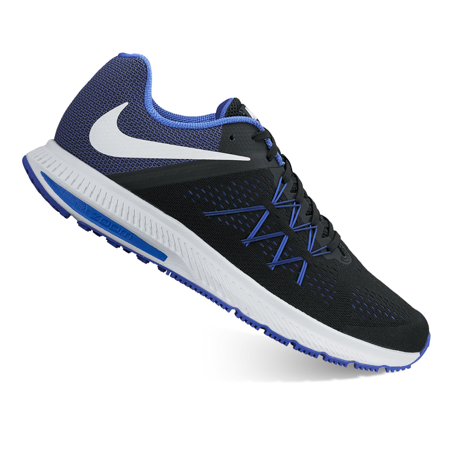 nike zoom winflo 3 blue running shoes