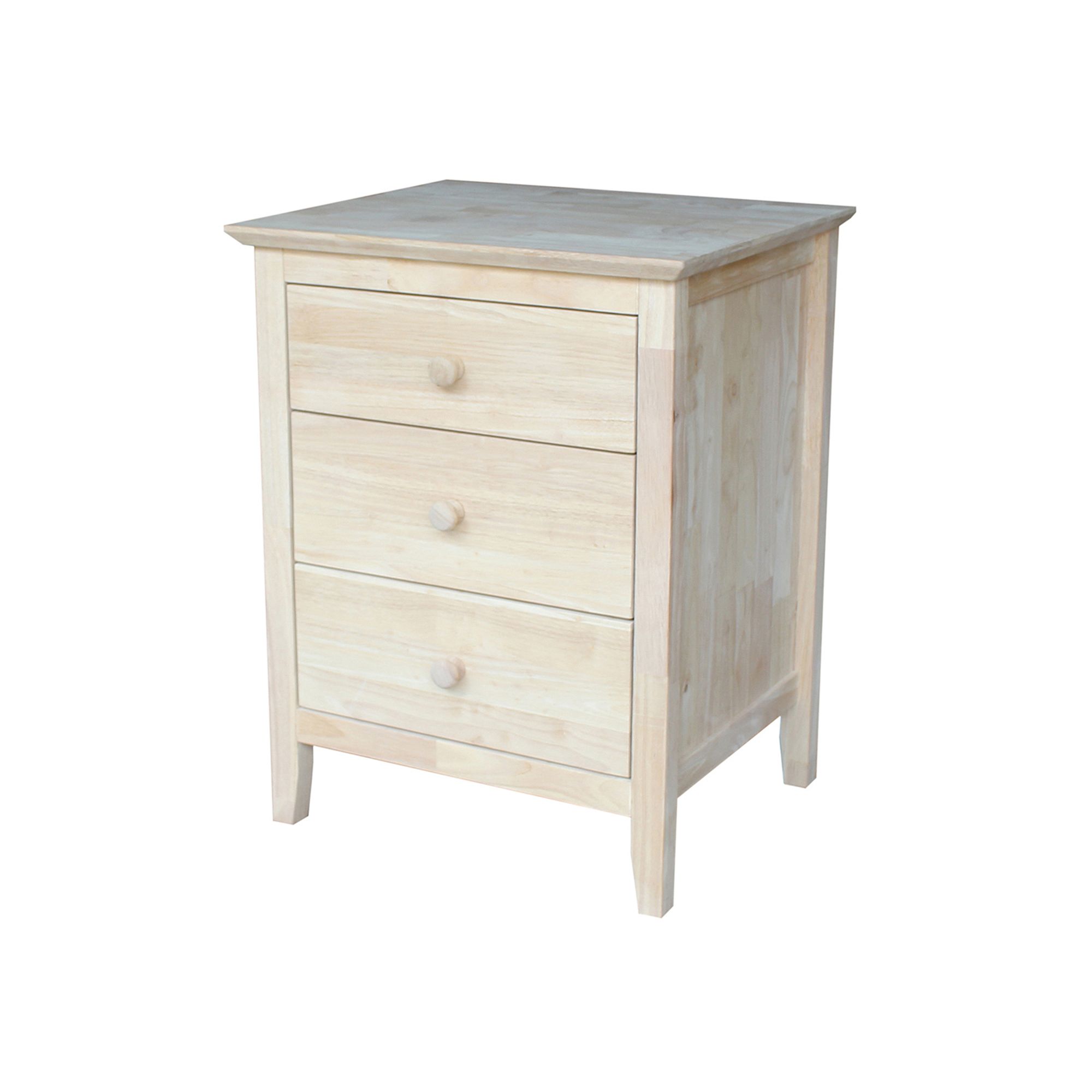International Concepts 3-Drawer Nightstand, Brown