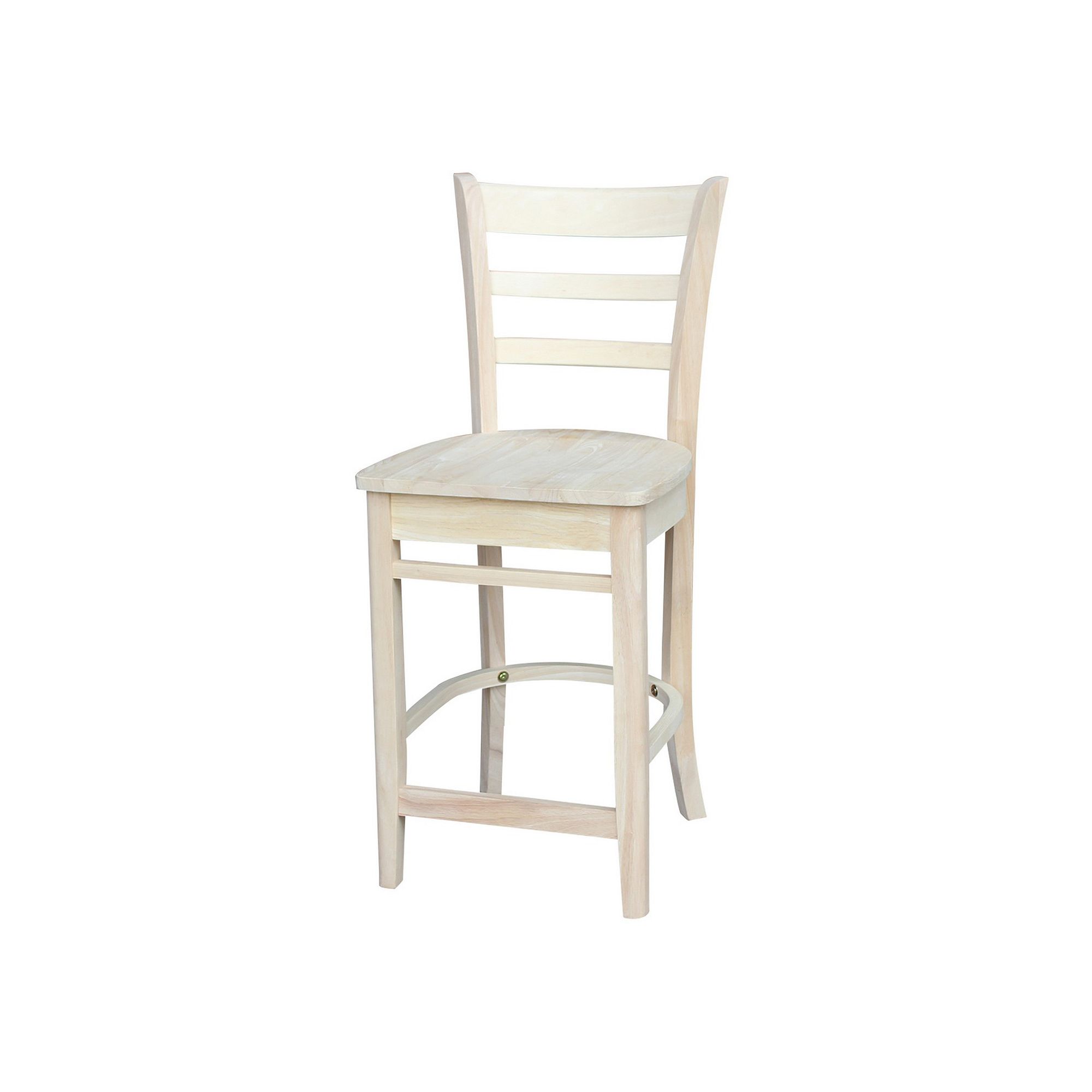 International Concepts Emily Unfinished Wood Counter Stool