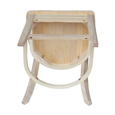 International Concepts Emily Unfinished Wood Counter Stool