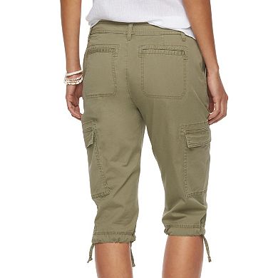 Women's Chaps Cargo Twill Capris