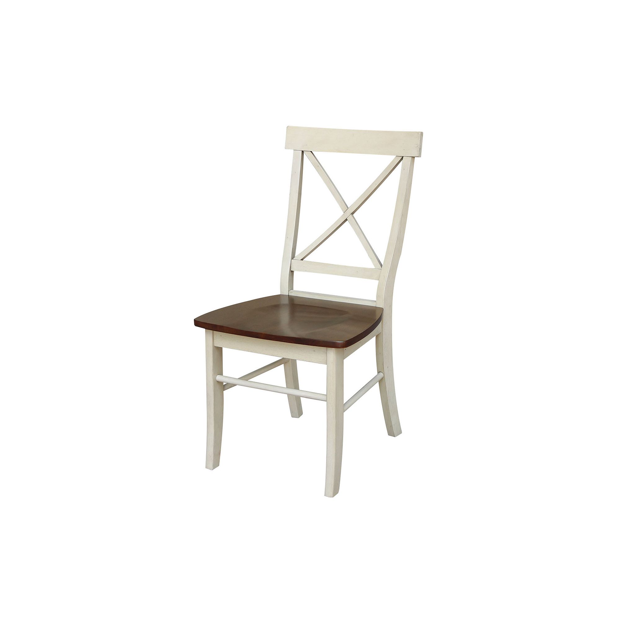 International Concepts X-Back Dining Chair 2-piece Set, Almond Brown
