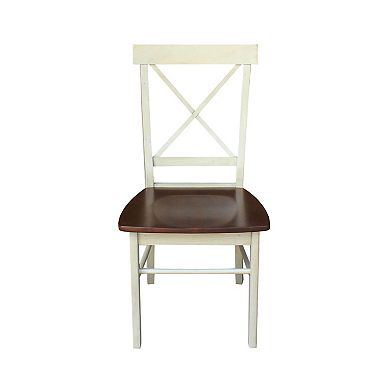 International Concepts X-Back Dining Chair 2-piece Set