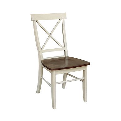 International Concepts X-Back Dining Chair 2-piece Set