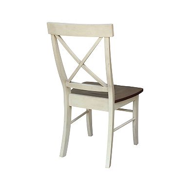 International Concepts X-Back Dining Chair 2-piece Set