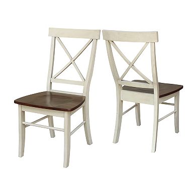 International Concepts X-Back Dining Chair 2-piece Set