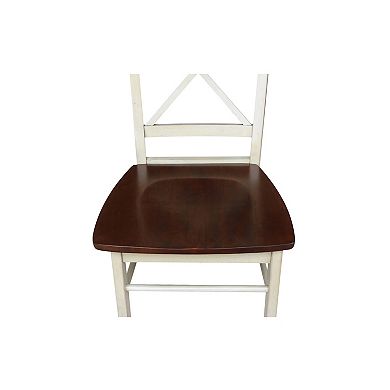 International Concepts X-Back Dining Chair 2-piece Set