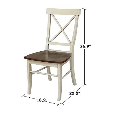 International Concepts X-Back Dining Chair 2-piece Set