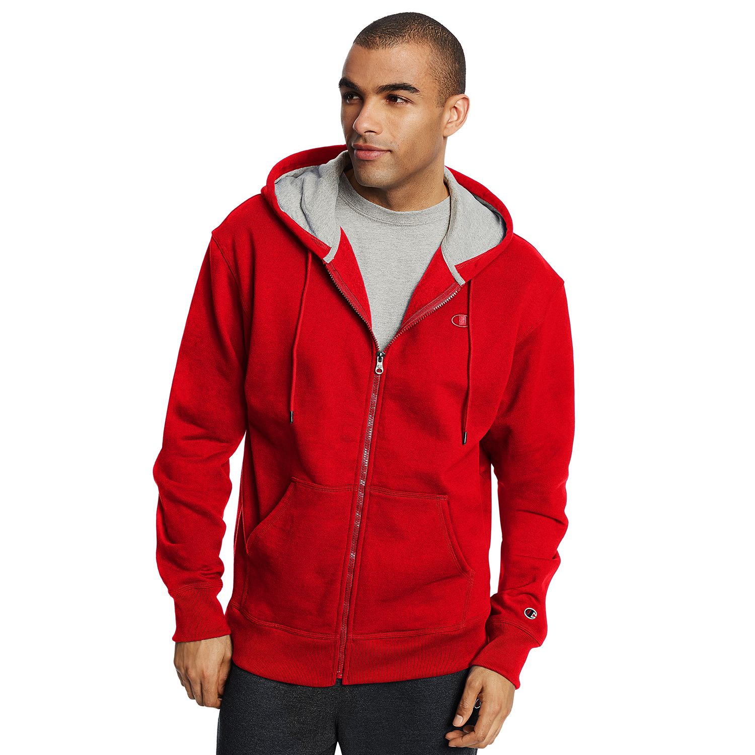 red champion hoodie mens small