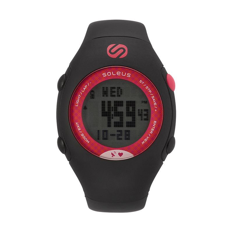 Soleus Women's GPS Mini Activity Tracker Watch & Heart Rate Monitor Set - SG009-011, Black