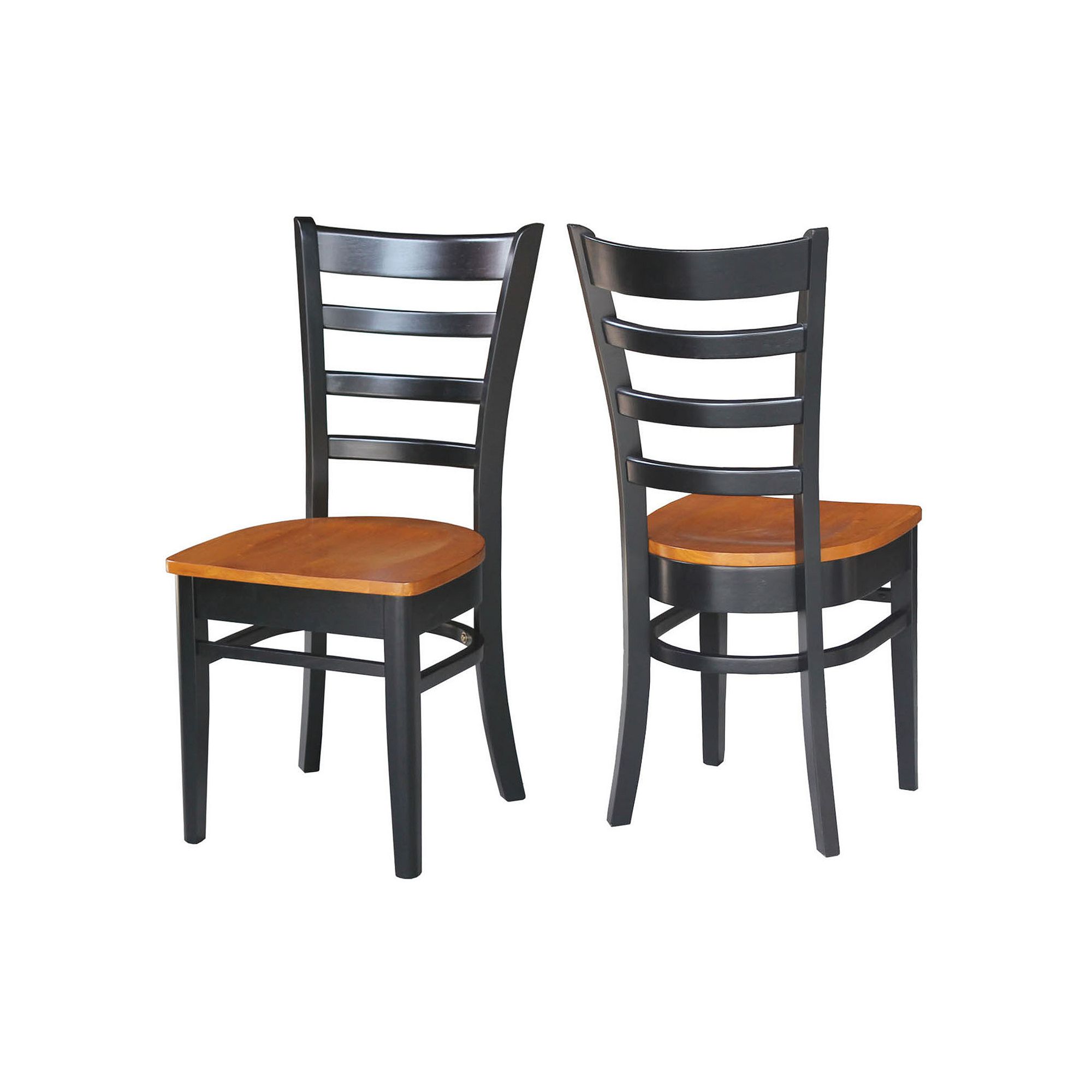 International Concepts Emily Dining Chair 2-piece Set, Black Red