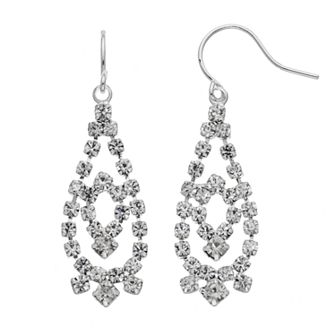 Vieste Simulated Crystal Teardrop Earrings